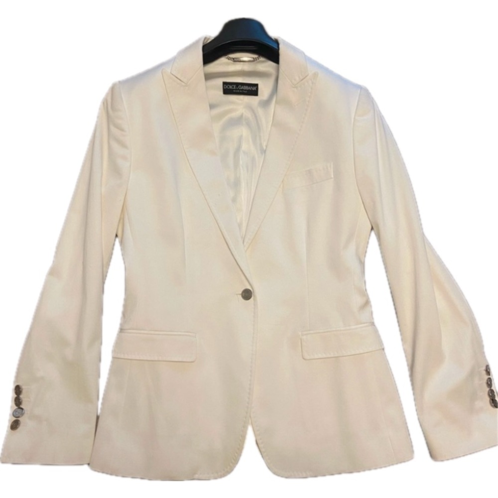 Dolce & Gabbana cotton jacket w silver button details fully lined fits 8-10